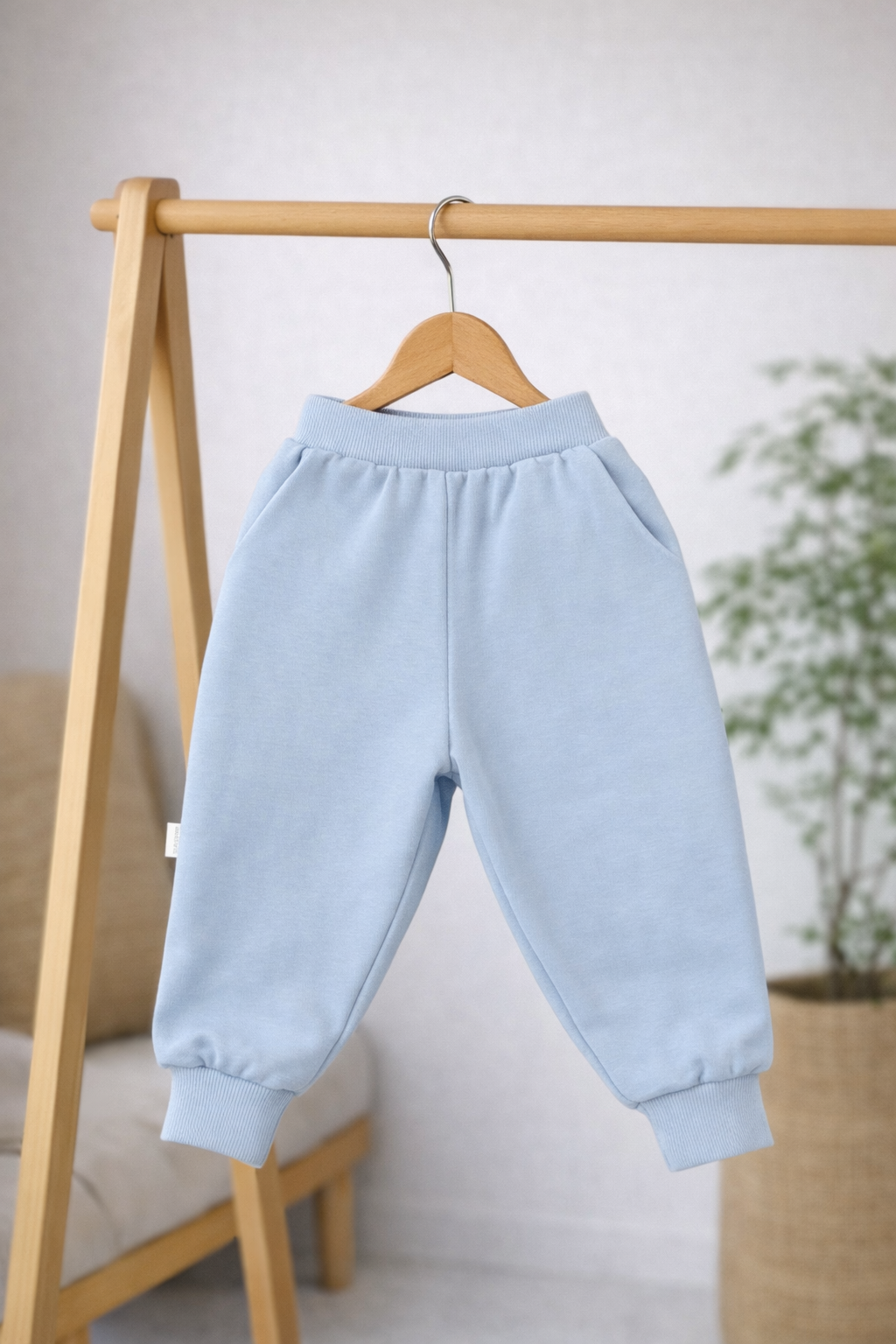 Kids Bear Print Crewneck Sweatshirt – Blue & Cream Raglan Long Sleeve